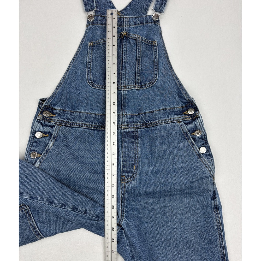Old Navy Womens Blue Denim Carpenter Overalls Straight Leg Size 6 - Picture 7 of 9